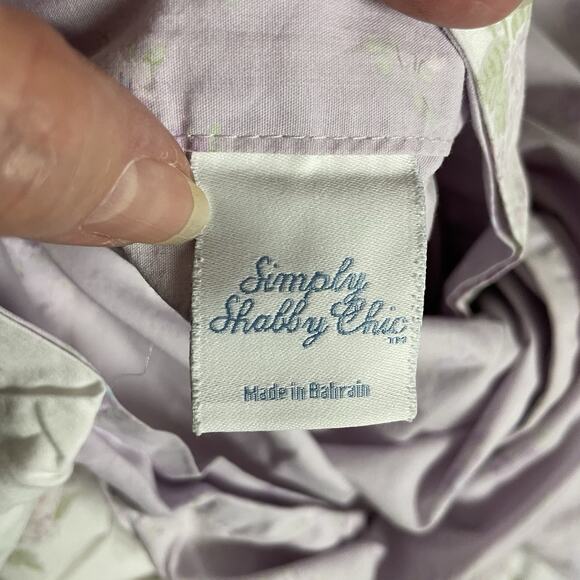 Simply Shabby Chic Duvet Cover Shams Full/Queen Lavender Floral Reversible 50x70 - Picture 3 of 10
